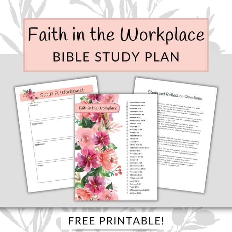 Faith in the Workplace Bible Reading Plan - Free Printable! - Ladies ...